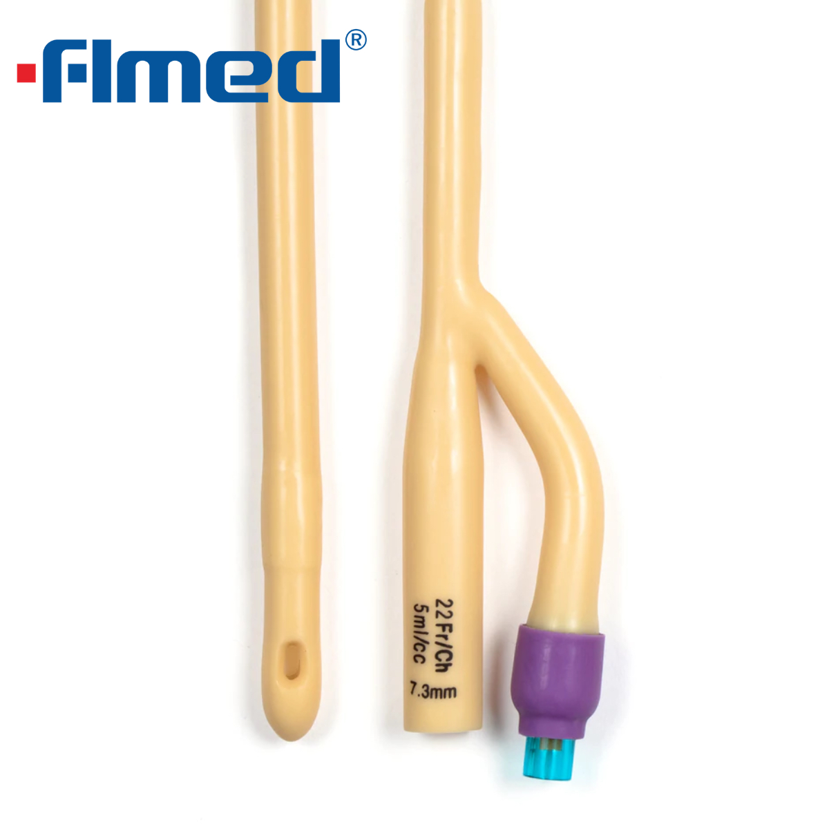 2-weg latex Foley-katheter met siliconen gecoat 