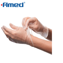 Medical PVC -onderzoekshandschoenen 100 stcs / doos (poeder / poedervrij)